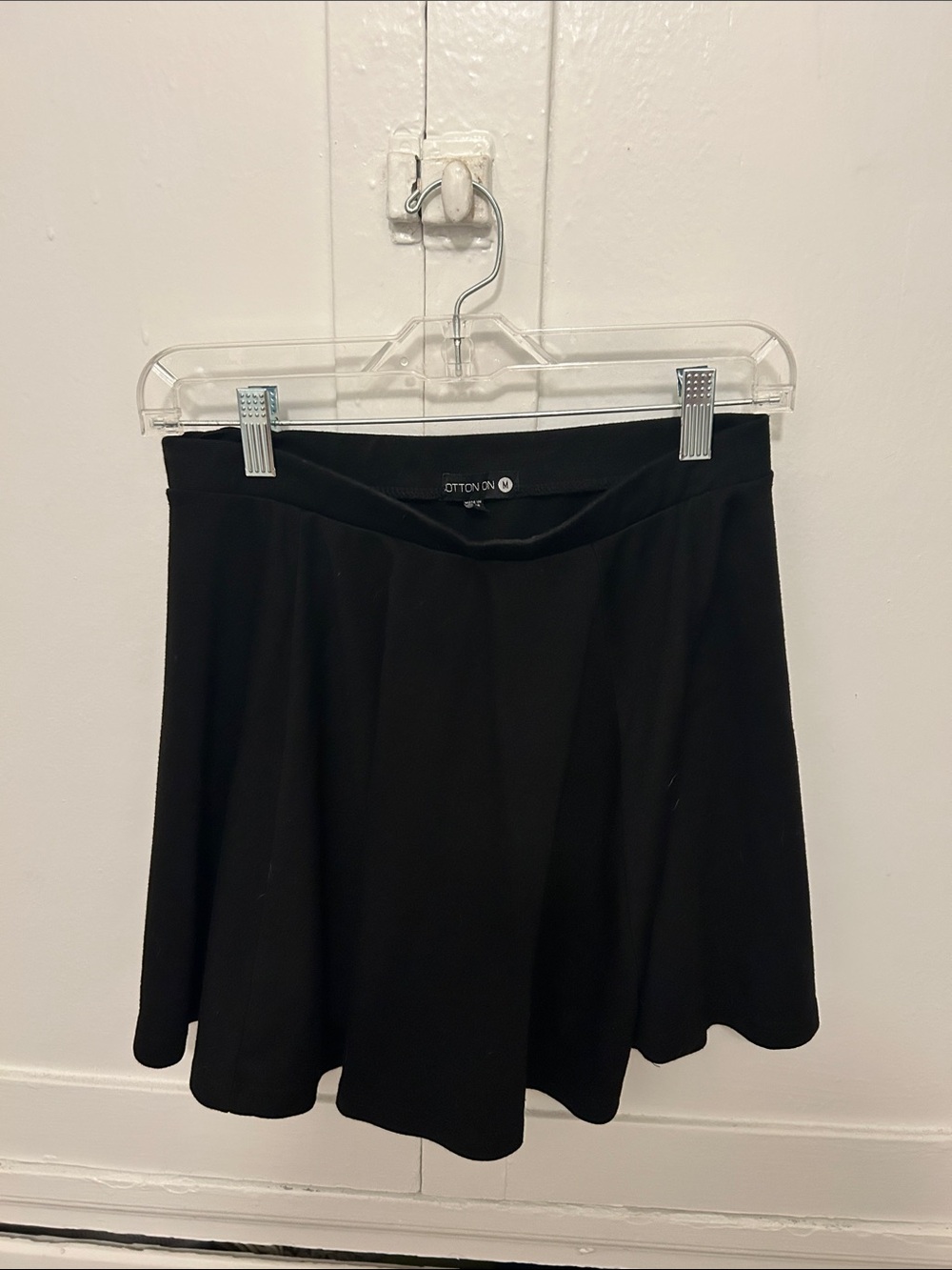 Cotton On Black Circle Skater Mini Skirt
